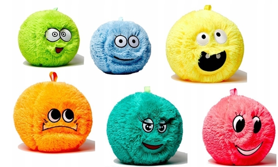 24'' Diameter Inflatable Funny Face Furry Ball With Eyes Polyester Outer Skin for Fun