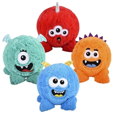 Plush Halloween Fuzzy Green Stuffed Monsters with Inner PVC Ball Material