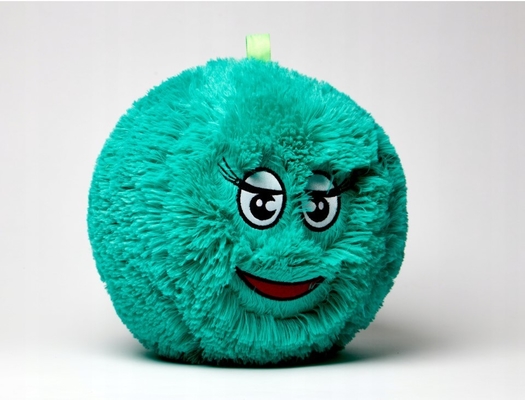 24'' Diameter Inflatable Funny Face Furry Ball With Eyes Polyester Outer Skin for Fun