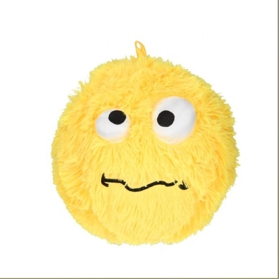 Logo Embroidery 23cm Fuzzy Ball with Smiley Face OEM/ODM Aceptable Embroidery Logo