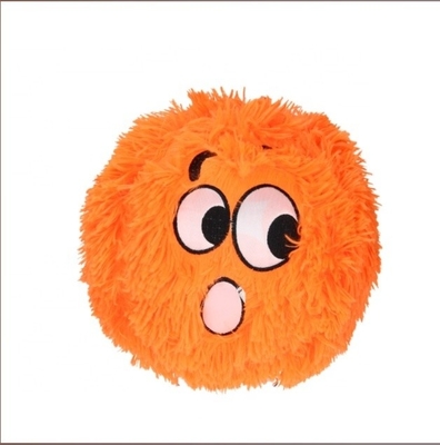 Logo Embroidery 23cm Fuzzy Ball with Smiley Face OEM/ODM Aceptable Embroidery Logo