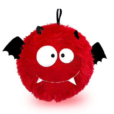 6'' PVC Inner Ball Red Fuzzy Bat Ideal for Halloween Decorations Inflatable Balloons