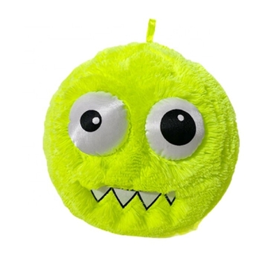 Logo Embroidery 23cm Fuzzy Ball with Smiley Face OEM/ODM Aceptable Embroidery Logo