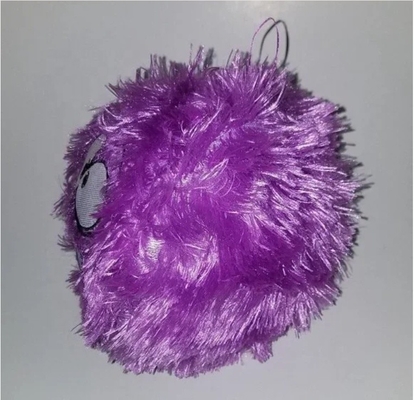 Unisex 6&quot; Purple Furry Monster Plush Round Ball Stuffed Animal Toy Alien PVC Inner Ball Material