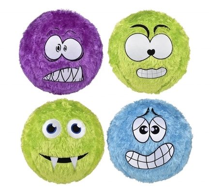 Polyester Outer Skin Material Crazy Face Fabric Covered Fuzzy Ball 16&quot; for Assortment