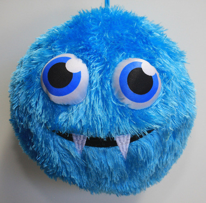 Polyester Outer Skin Material Crazy Face Fabric Covered Fuzzy Ball 16&quot; for Assortment