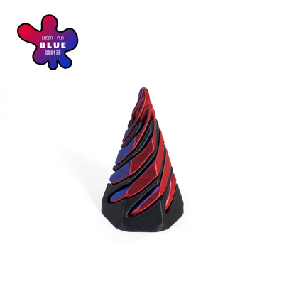PLA 3D Printed Vortex Thread Illusion Pass Through Pyramid Fidget Toy for Kids and Adults