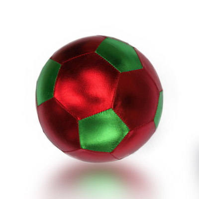 Unisex Assortment of Metallic Fabric Bouncing Inflatable Toy Balls Purple Gold and Green