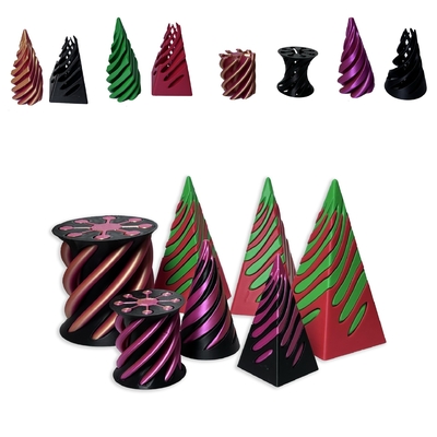 3d Printed Fidget Toy Plastic Pla Spiral Pyramid Cone Impossible Fidget Cone for Unisex