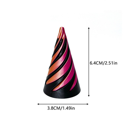 3d Printed Fidget Toy Plastic Pla Spiral Pyramid Cone Impossible Fidget Cone for Unisex