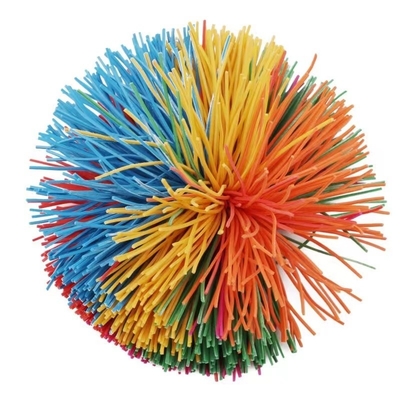 Colorful Monkey Stress Ball Silicone Fluffy Ball Stringy Silicone Koosh Ball