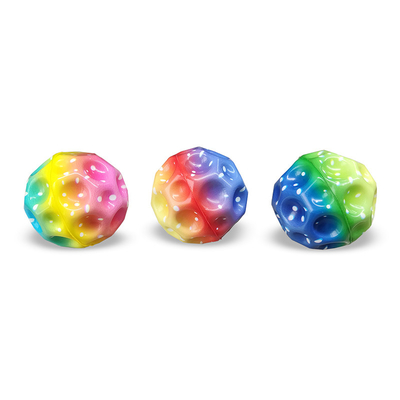 Multi-colors Extreme Pu Foam High Bounce Balls Rainbow Moon Space Ball for Kids Play