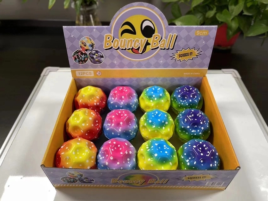 Multi-colors Extreme Pu Foam High Bounce Balls Rainbow Moon Space Ball for Kids Play