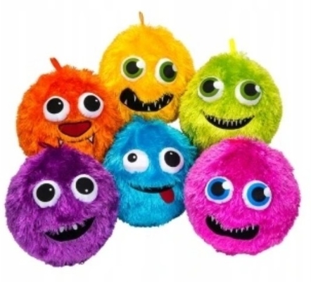 9'' Diameter Polyester Plush Smile Face Bouncing Balls for Customers