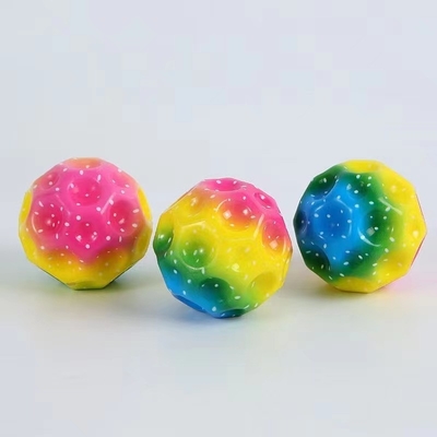 Indoor Outdoor Play Space Galaxy Bouncy Ball Stress Ball for Hand-eye Coordination