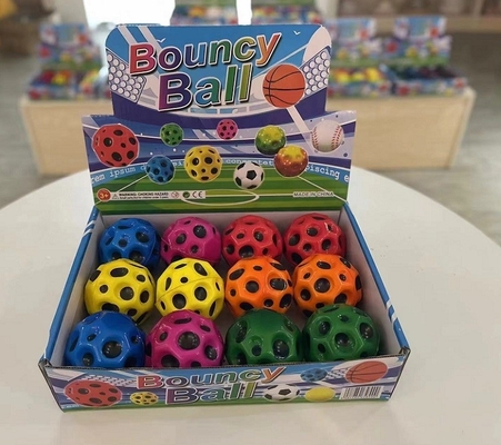 Kids' Favorite High Resilience Moon Shape Porous Bouncy Ball with Ergonomic Design
