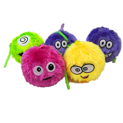 FUZZY BALL EMOT 15cm Shaggy Plush Ball Emotions Tassel Inner Ball Material PVC 15 cm