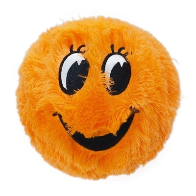 Inner Ball Material PVC Plush Rainbow Face Fur Ball Mascot for Custom Requirements