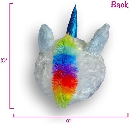 Furry Friendz Plush Unicorn Inflatable Ball Toy White 9 inch for Your Little Ones