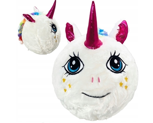 Furry Friendz Plush Unicorn Inflatable Ball Toy White 9 inch for Your Little Ones