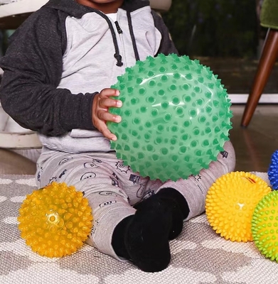 Unisex Large Value Spike Plastic Ball Customized LOGO Inflatable Sensory Ball for Babies
