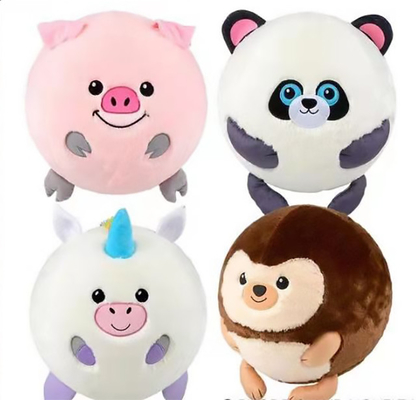 Carnation Pink Bunny Rabbit Inflatable Toy Stuffed Plush with Inner Ball PVC Material