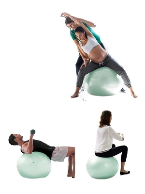 Availalbe OEM 55cm PVC Anti-Burst Gym Exercise Yoga Ball with Air Pump and Colorful