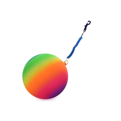 Toy Market 10&quot; Neon Rainbow Ball with Keyring Customized LOGO