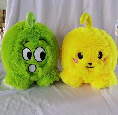 Skip Ball Inflatable Emoj Character Soft Plush Ball Funny Face Furry Neon Emoj Ball