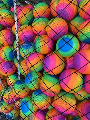 5-7 Years Age Range 9&quot; Deflated Rainbow Stars Moons Balls for Teenagers' Playtime