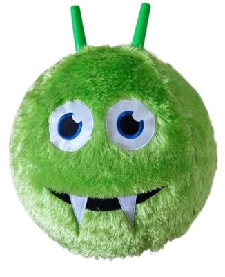 Outdoor Fun Essential Unisex Jumping Ball with Fluffy Plush Cover and Rainbow Design