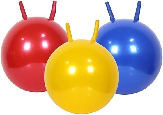 Outdoor Fun Essential Unisex Jumping Ball with Fluffy Plush Cover and Rainbow Design