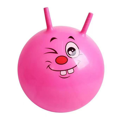Outdoor Fun Essential Unisex Jumping Ball with Fluffy Plush Cover and Rainbow Design