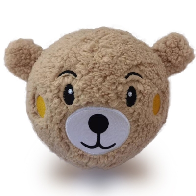 Polyester Gas-filled Spring Inflatable Plush Fuzzy Ball for Kids Aged 14 Years up