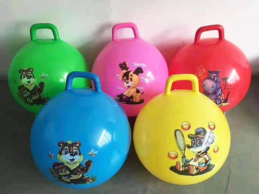 Kids' Bouncy Jumping Ball with Rubber Handle 18''-24'' Diameter and Customized Design