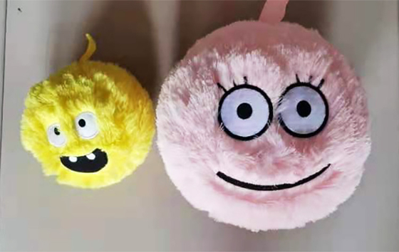 6&quot; Fuzzy Fluffy Freaky Face Ball with 100g-600g Capacity
