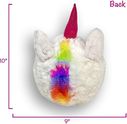 Unisex Fuzzy Ball 9 inch Unicorn Stuffed Animal Accepted OEM ODM