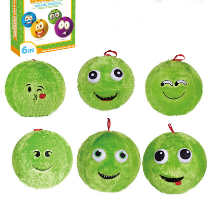 23cm Fuzzy Emoj Hairy Inflatable Ball with Fuzzy Monster Design Age Range 14 Years up
