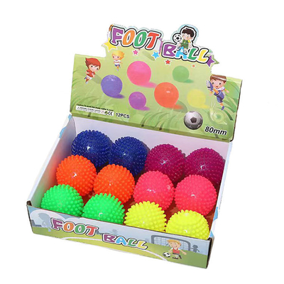 Rubber TPR Flashing Spikey Bouncing Yoyo Toy Ball in Multi-colors Great for Stress Relief