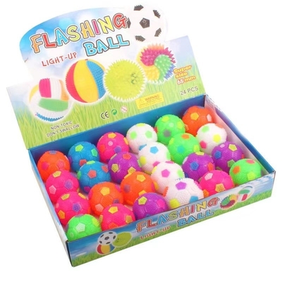 Rubber TPR Flashing Spikey Bouncing Yoyo Toy Ball in Multi-colors Great for Stress Relief