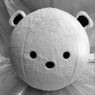 Stress Relief Fluffy Hopper Ball with Plush Cover Polyester Outer Skin Material