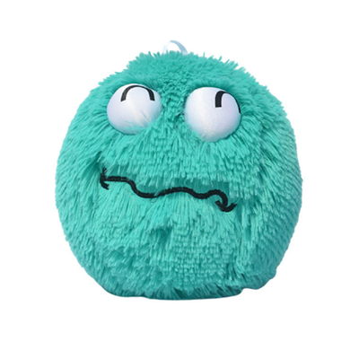 Diameter 9'' Small Kids Plush Toy with Inflatable Fabric Furry Fluffy Balls and Pump