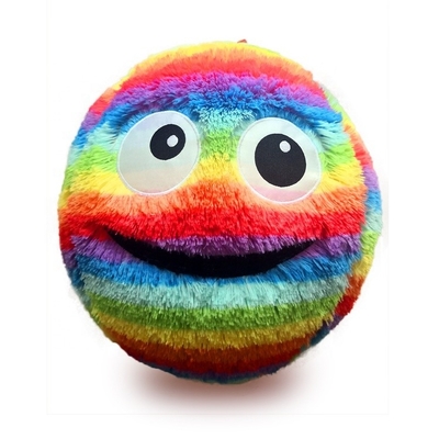 Unisex Acceptable Custom Rainbow Colorful Inflatable Plush Ball for Customization