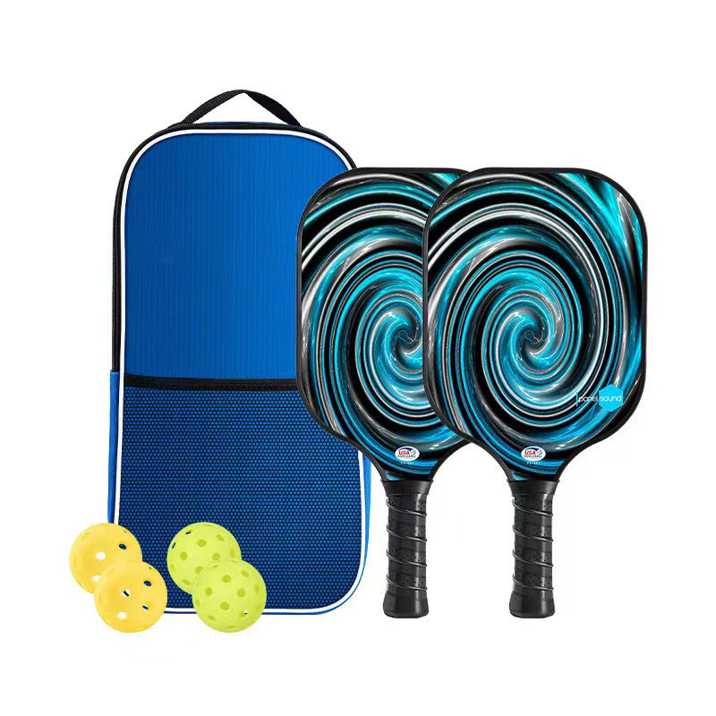 Lightweight Durable Carton Fiber Pickleball Paddles Set Of 4 With Balls And Carry Case