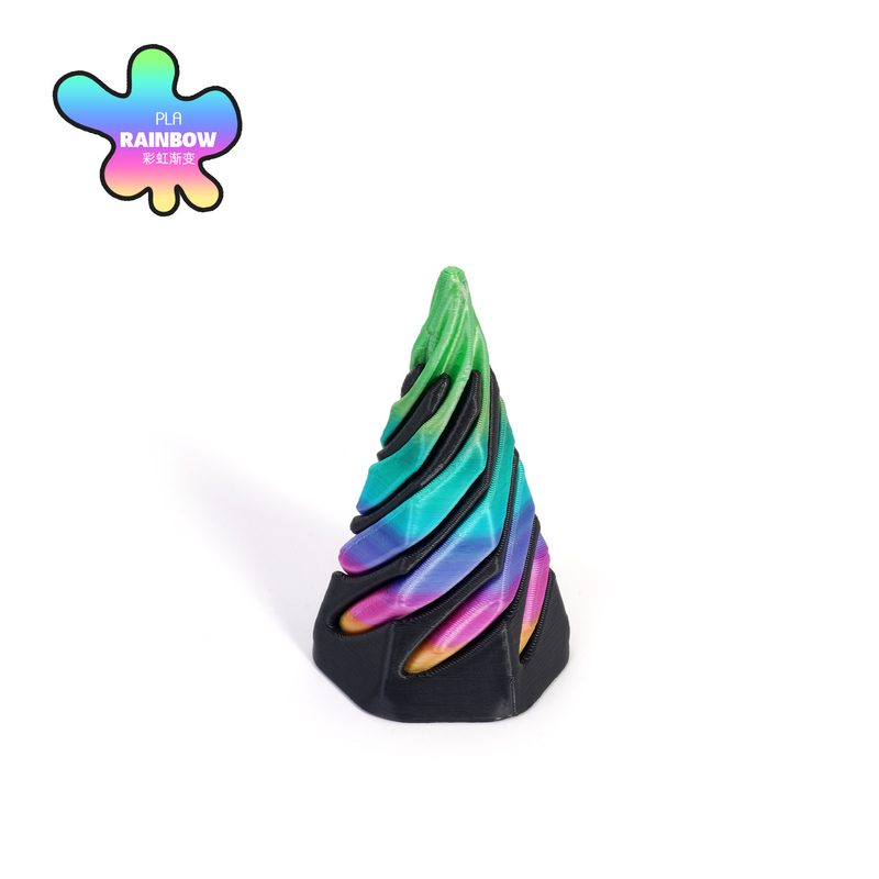 PLA 3D Printed Vortex Thread Illusion Pass Through Pyramid Fidget Toy for Kids and Adults
