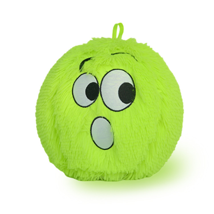 Assortment Adorable Furry Ball Monster with Inner Ball Material PVC Cute Cartoon Face