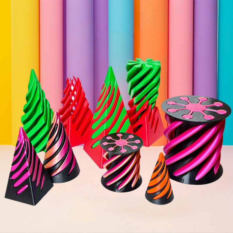 3d Printed Fidget Toy Plastic Pla Spiral Pyramid Cone Impossible Fidget Cone for Unisex