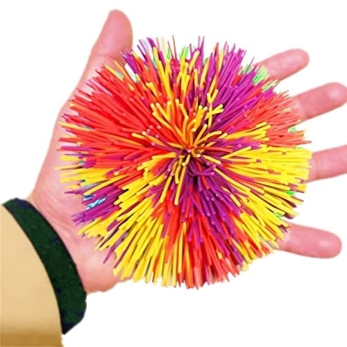 Colorful Monkey Stress Ball Silicone Fluffy Ball Stringy Silicone Koosh Ball