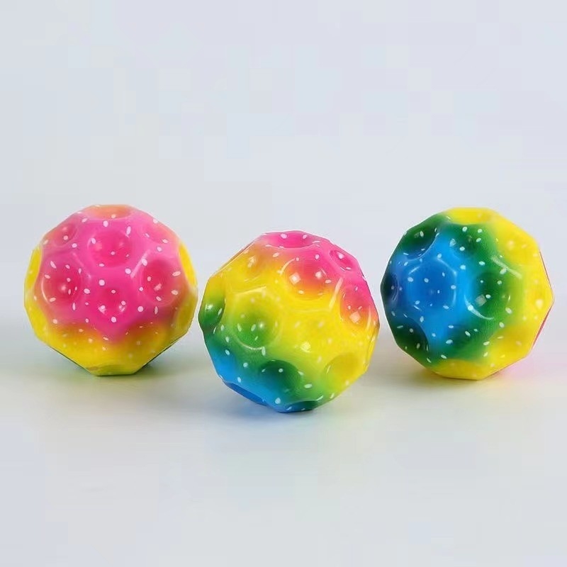 Indoor Outdoor Play Space Galaxy Bouncy Ball Stress Ball for Hand-eye Coordination