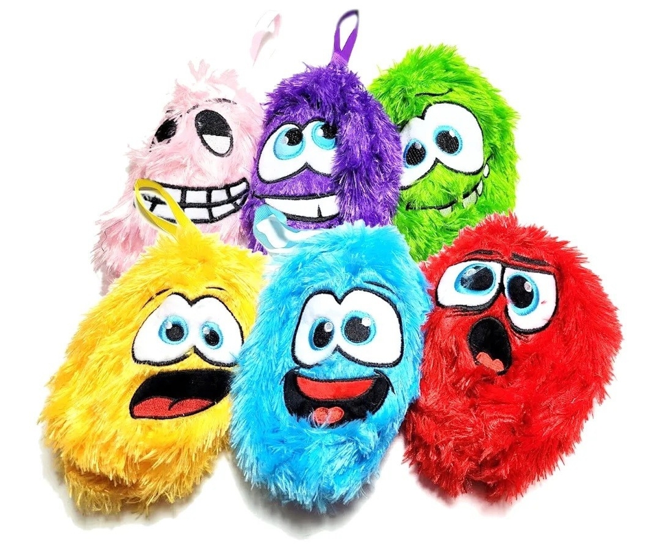FUZZY BALL EMOT 15cm Shaggy Plush Ball Emotions Tassel Inner Ball Material PVC 15 cm